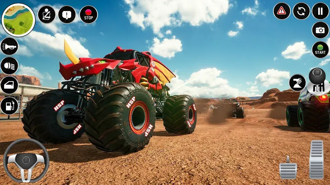 Extreme Monster Truck Game 3D (Монстр Трак Экстремальные Игры)  [МОД Много монет] Screenshot 2