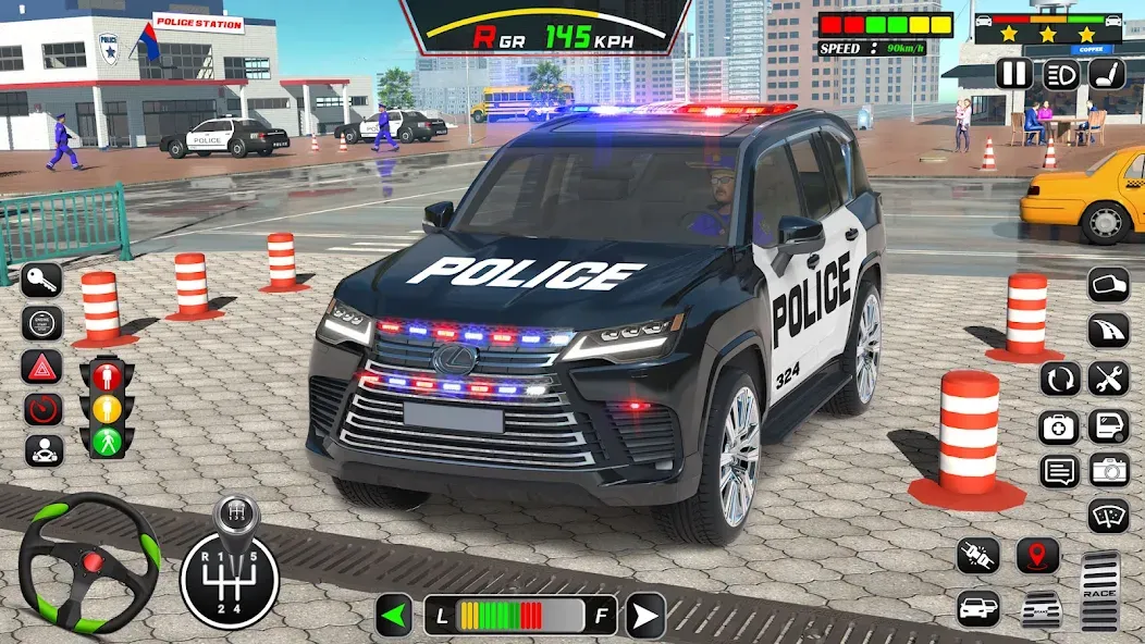 Police Car Driving School Game (Полицейская школа вождения автомобилей)  [МОД Unlocked] Screenshot 1