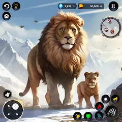 Взлом Lion Simulator Wild Lion Games  [МОД Много денег] - стабильная версия apk на Андроид