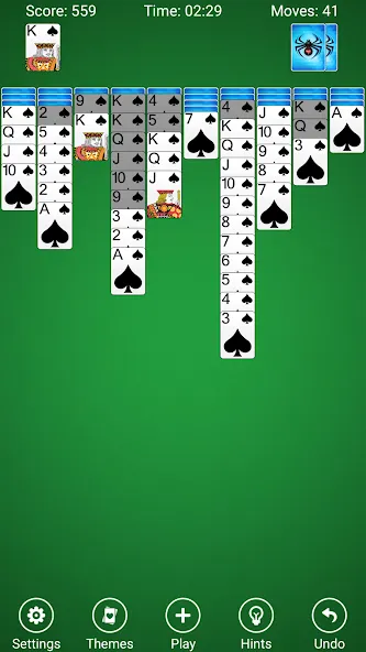 Spider Solitaire  [МОД Mega Pack] Screenshot 1