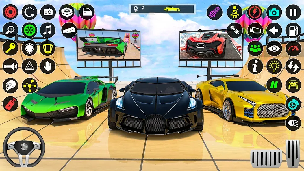 GT Car Stunt Race: Mega Ramps (Джи Ти Кар Стант Рейс)  [МОД Unlimited Money] Screenshot 5