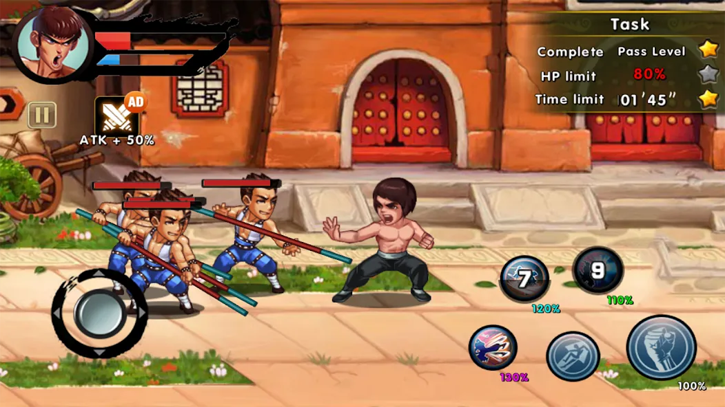 Kung Fu Attack: Final Fight (Кунгфу Атака)  [МОД Много монет] Screenshot 2