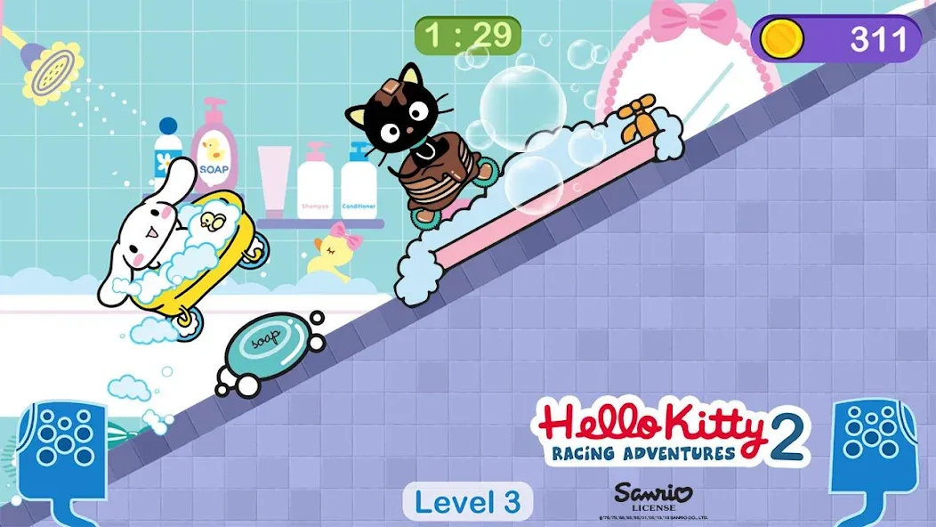 Hello Kitty games - car game  [МОД Бесконечные деньги] Screenshot 3