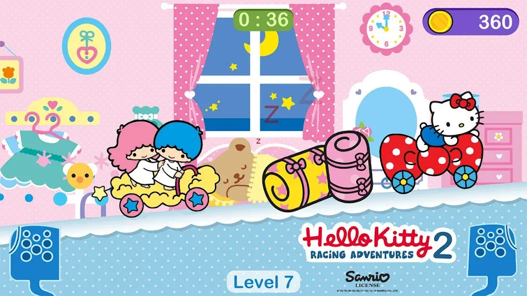 Hello Kitty games - car game  [МОД Бесконечные деньги] Screenshot 4