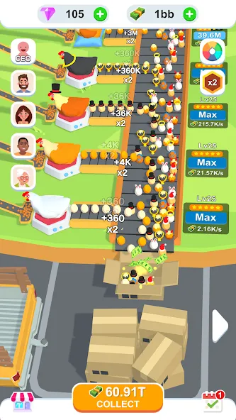 Idle Egg Factory  [МОД Все открыто] Screenshot 2