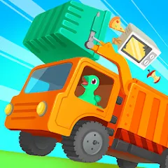 Взлом Dinosaur GarbageTruck:for kids  [МОД Menu] - стабильная версия apk на Андроид