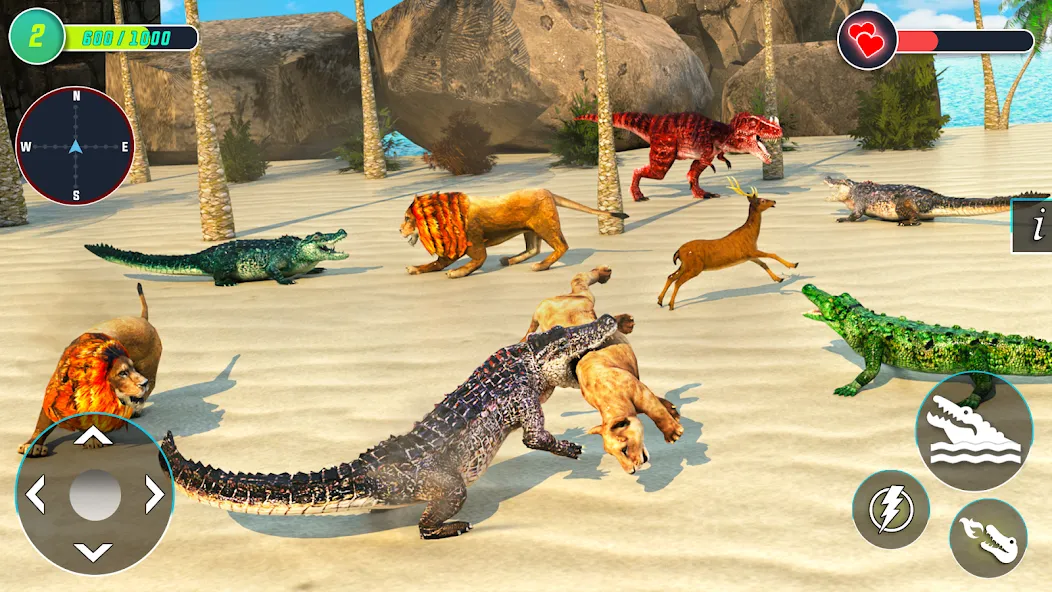 Crocodile Games: Animal Games  [МОД Menu] Screenshot 3