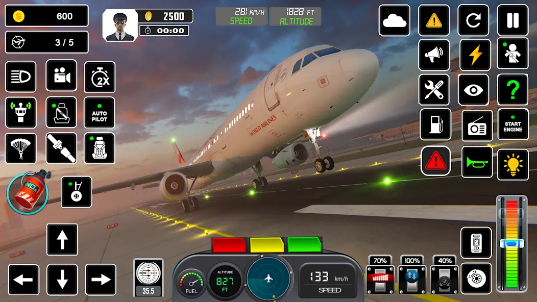 Pilot Flight Simulator Games  [МОД Много денег] Screenshot 1