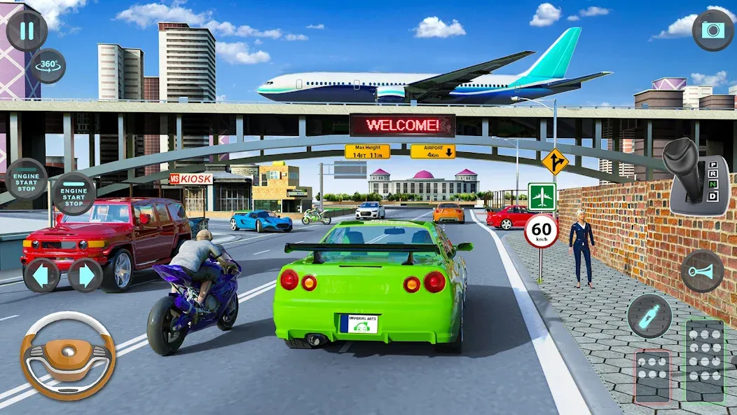 Modern Car Driving School Game  [МОД Бесконечные монеты] Screenshot 1