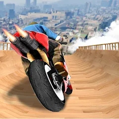 Скачать взломанную Mega Ramp Bike Stunts Games 3D  [МОД Бесконечные деньги] - стабильная версия apk на Андроид