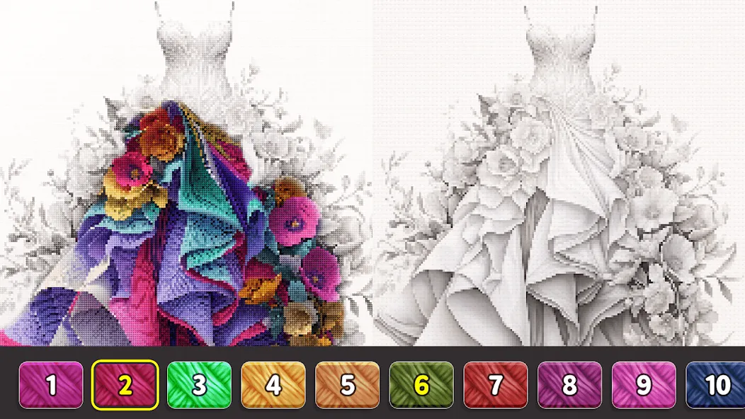 Cross Stitch: Color by Number  [МОД Unlimited Money] Screenshot 2