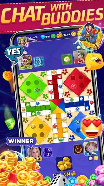 Online Ludo Game Multiplayer (Лудо Мастер Лудо Дайс Кинг)  [МОД Unlocked] Screenshot 2