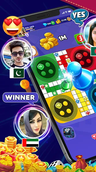 Online Ludo Game Multiplayer (Лудо Мастер Лудо Дайс Кинг)  [МОД Unlocked] Screenshot 4