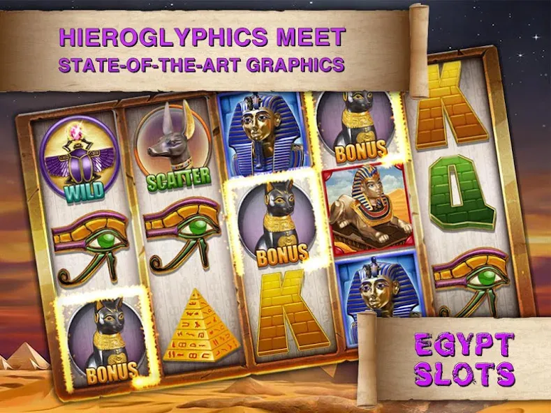 Egypt Slots Casino Machines (Египетские игровые автоматы казино)  [МОД Unlimited Money] Screenshot 3