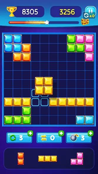 Block Puzzle - Gem Block (Блокпазл блокголоволомка)  [МОД Unlocked] Screenshot 4