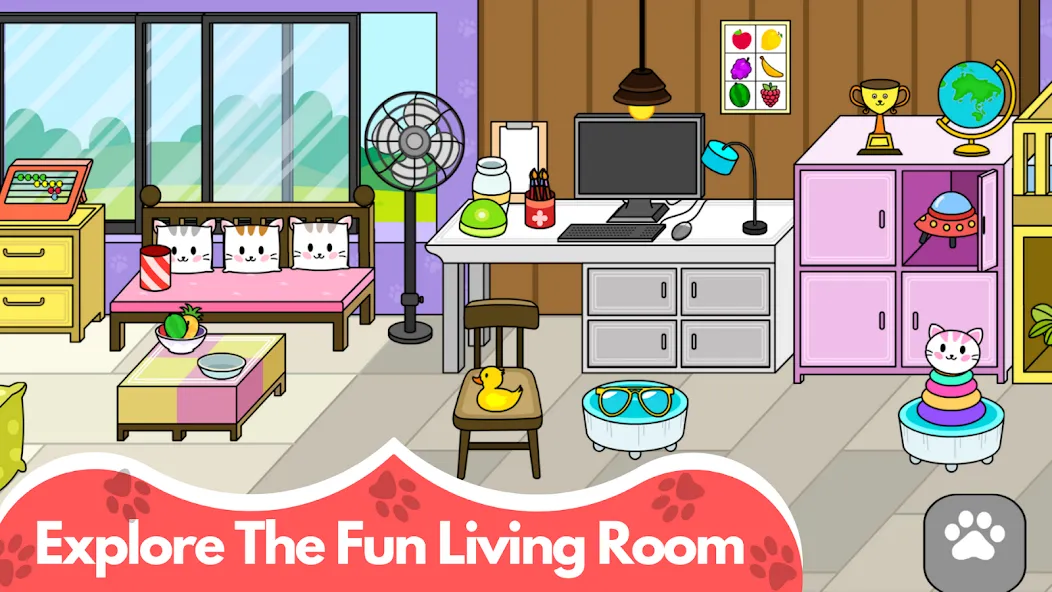 My Cat Town - Cute Kitty Games  [МОД Бесконечные деньги] Screenshot 2
