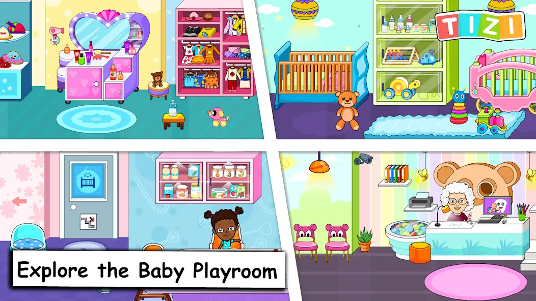 My Tizi Town Daycare Baby Game  [МОД Unlimited Money] Screenshot 1