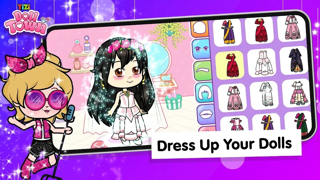 Tizi Town: Doll Dress Up Games  [МОД Бесконечные монеты] Screenshot 3