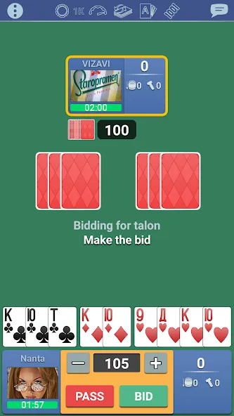 Thousand 1000 Online card game  [МОД Unlimited Money] Screenshot 3