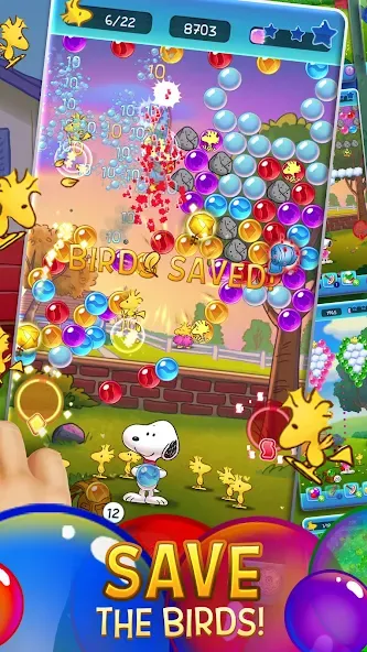 Bubble Shooter - Snoopy POP! (Бабл шутер)  [МОД Меню] Screenshot 2