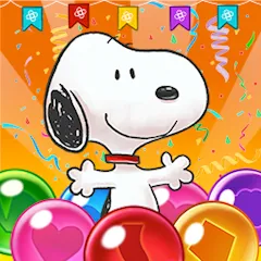 Скачать взлом Bubble Shooter - Snoopy POP! (Бабл шутер)  [МОД Меню] - стабильная версия apk на Андроид