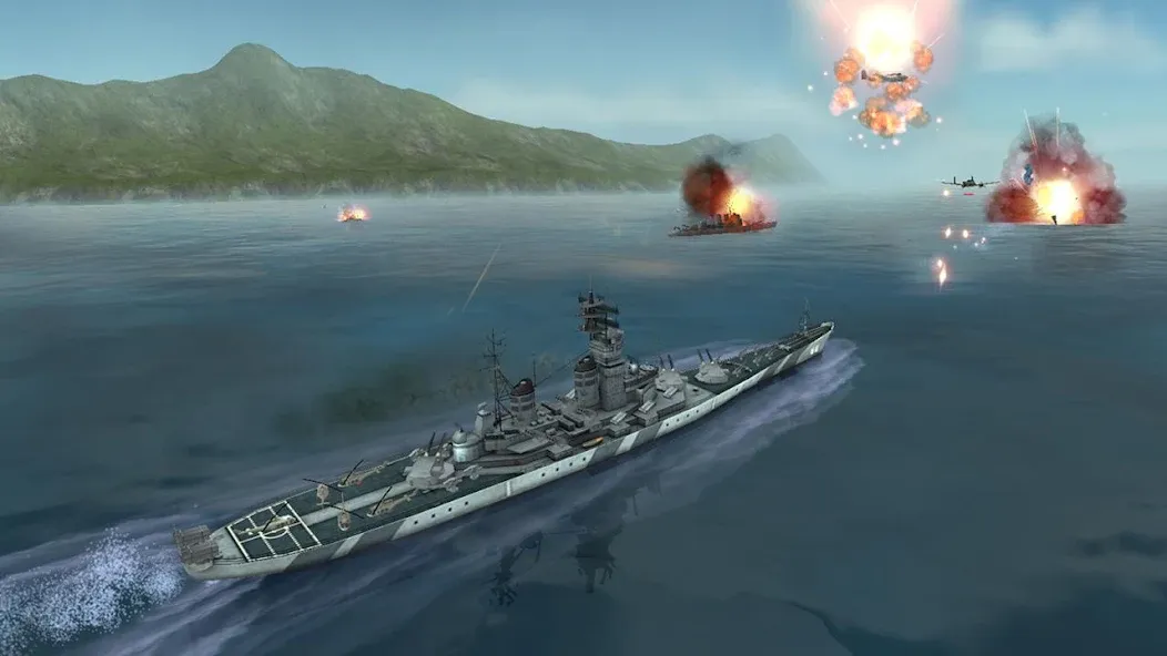 WARSHIP BATTLE:3D World War II  [МОД Много денег] Screenshot 2