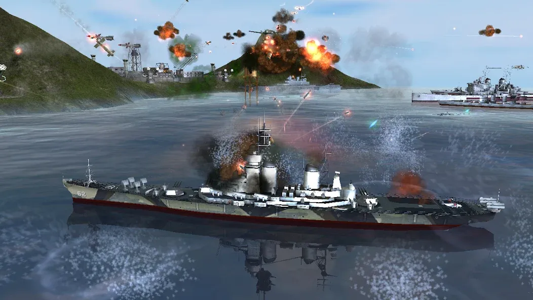 WARSHIP BATTLE:3D World War II  [МОД Много денег] Screenshot 3