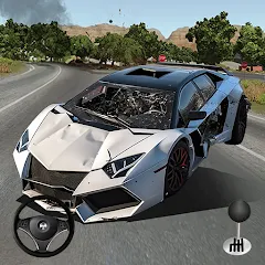 Скачать взломанную Mega Car Crash Simulator (Мега Кар Краш Симулятор)  [МОД Меню] - последняя версия apk на Андроид