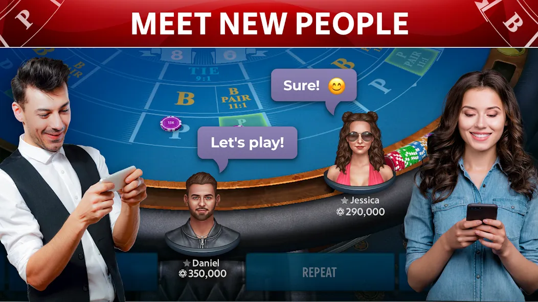 Baccarat Online: Baccarist  [МОД Unlimited Money] Screenshot 1