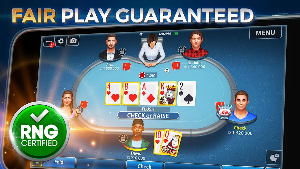 Texas Hold'em Poker: Pokerist  [МОД Unlimited Money] Screenshot 1