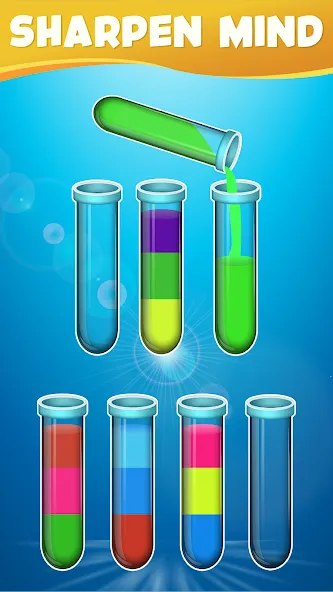 Water Sort Color Sorting games (Вотер Сорт Колор Сортинг гейм)  [МОД Меню] Screenshot 1