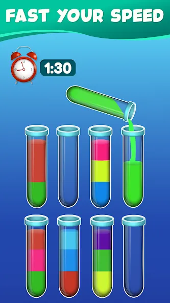 Water Sort Color Sorting games (Вотер Сорт Колор Сортинг гейм)  [МОД Меню] Screenshot 4