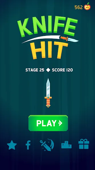 Knife Hit (На русский язык   переводится как Удар ножом)  [МОД Бесконечные монеты] Screenshot 4