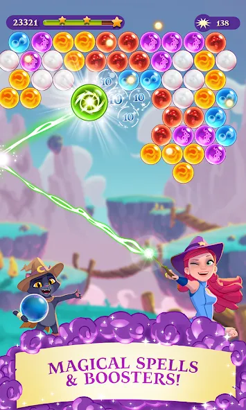 Bubble Witch 3 Saga (Бабл Витч 3 Сага)  [МОД Бесконечные деньги] Screenshot 2