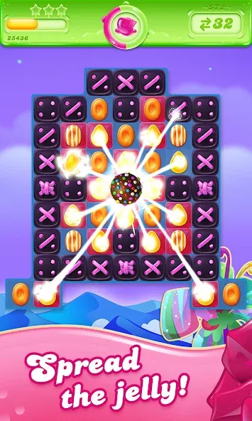 Candy Crush Jelly Saga (Кенди Краш Джелли Сага)  [МОД Unlimited Money] Screenshot 1