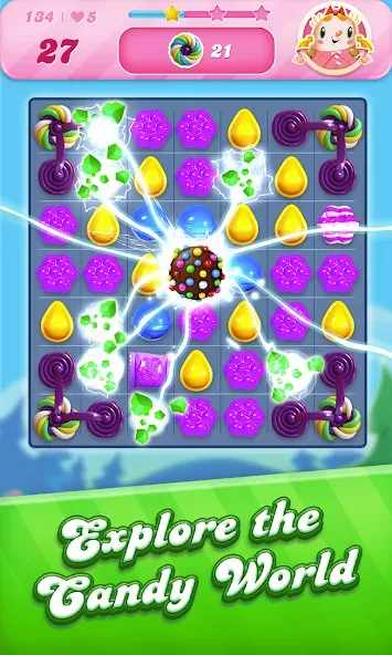 Candy Crush Saga (Кенди Краш Сага)  [МОД Unlocked] Screenshot 1