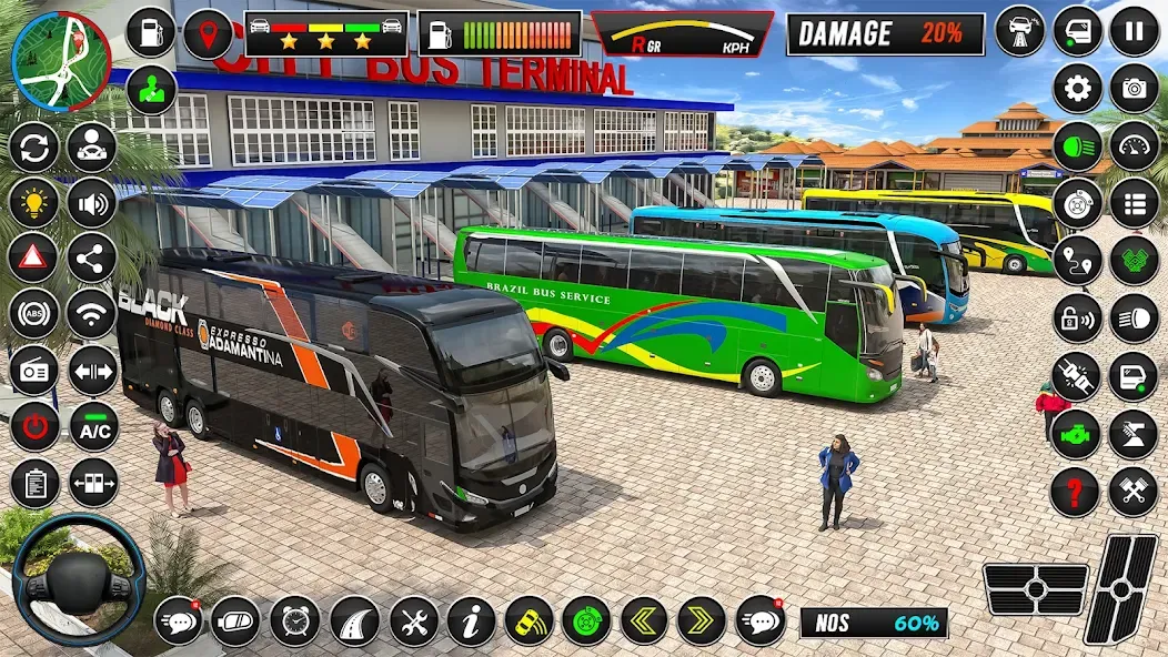 City Coach Bus Driver Games 3D  [МОД Бесконечные монеты] Screenshot 1