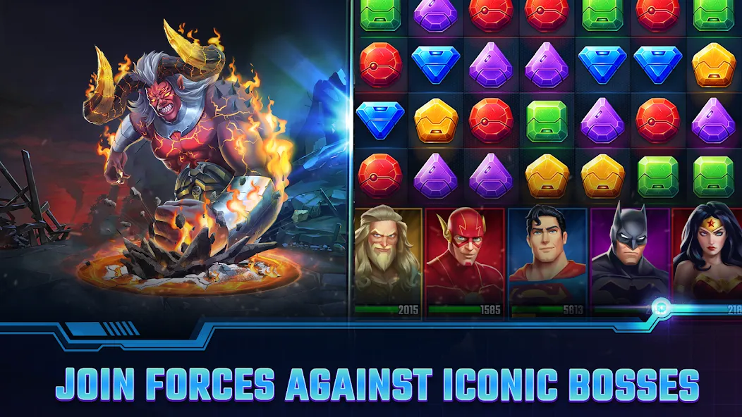 DC Heroes & Villains: Match 3  [МОД Menu] Screenshot 4