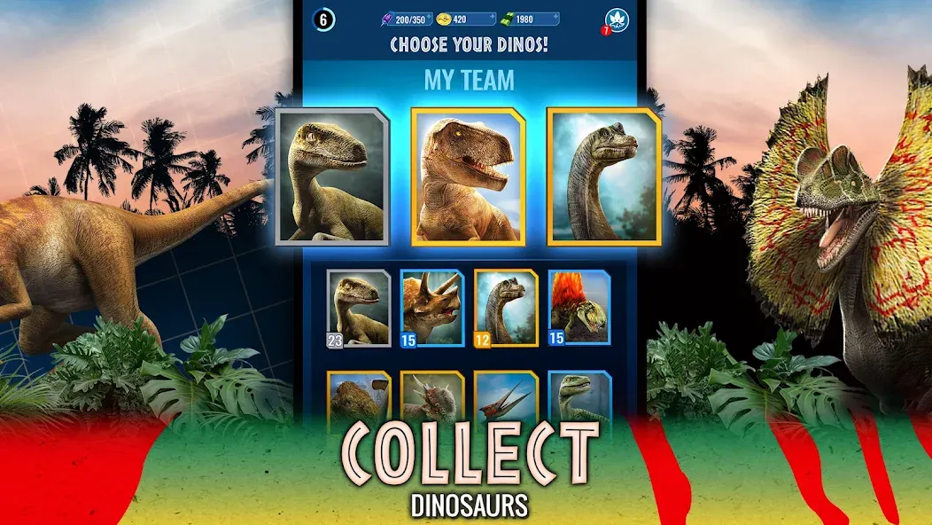 Jurassic World Alive (Джурассик Ворлд)  [МОД Mega Pack] Screenshot 4