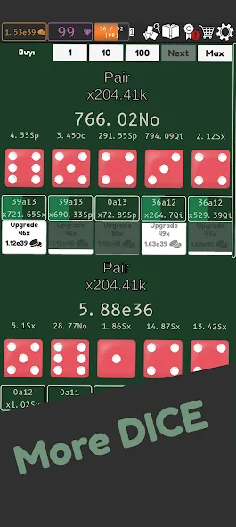 Idle Dice 2 (Айдл Дайс 2)  [МОД Много денег] Screenshot 1