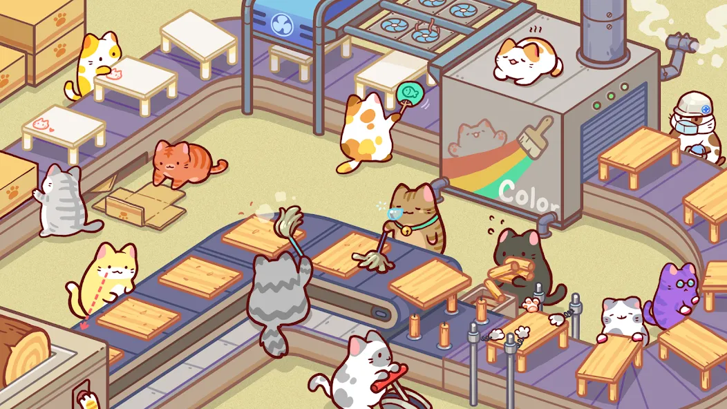 Kitty Cat Tycoon (Китти Кэт Тайкун)  [МОД Много монет] Screenshot 4