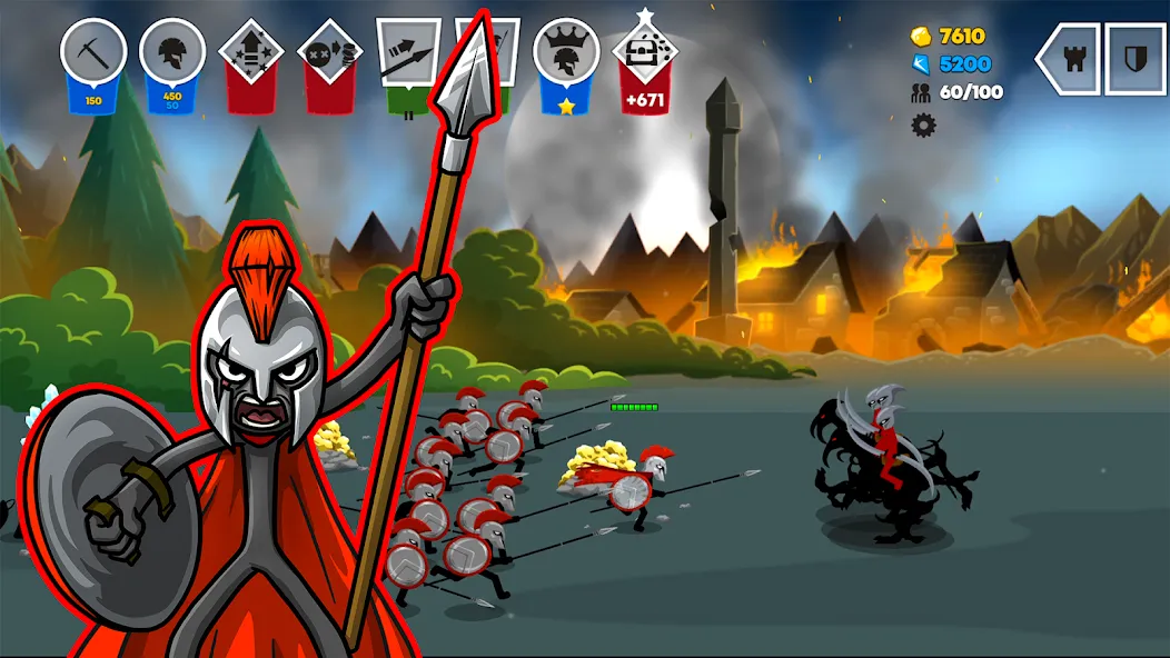 Stick War: Saga (Стик Вар 3)  [МОД Бесконечные деньги] Screenshot 3