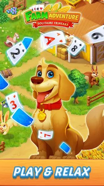 Solitaire Farm Adventure (Солитер)  [МОД Бесконечные монеты] Screenshot 1