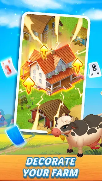 Solitaire Farm Adventure (Солитер)  [МОД Бесконечные монеты] Screenshot 4