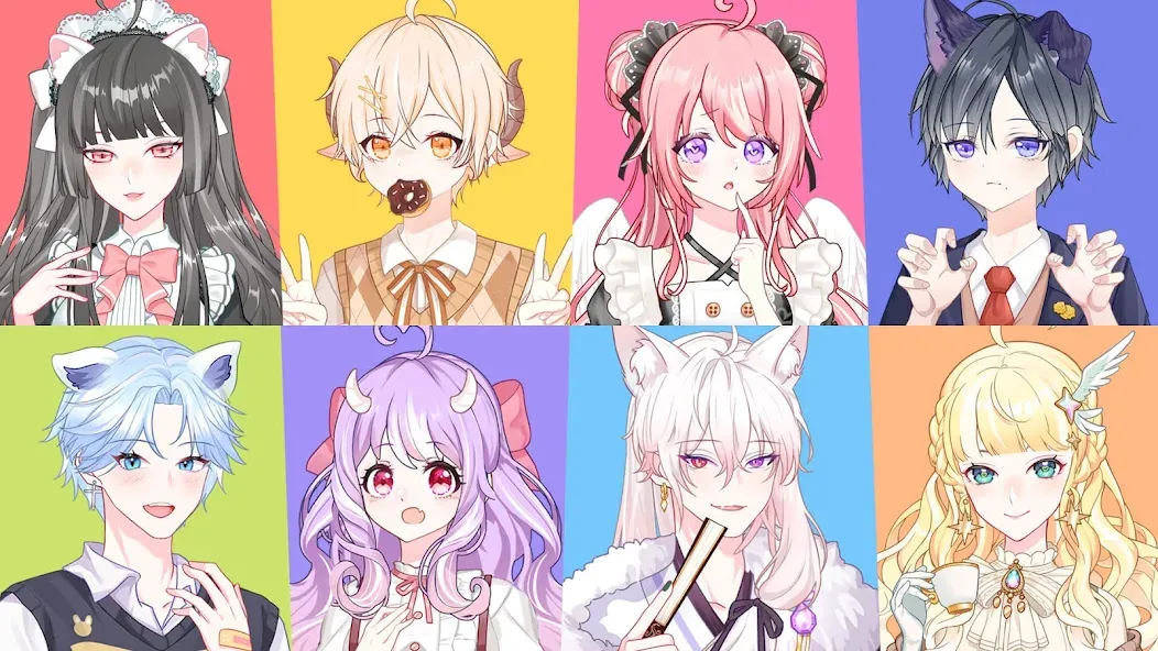 Anime Avatar Maker 2 (Аниме Аватар Мейкер 2)  [МОД Бесконечные деньги] Screenshot 1