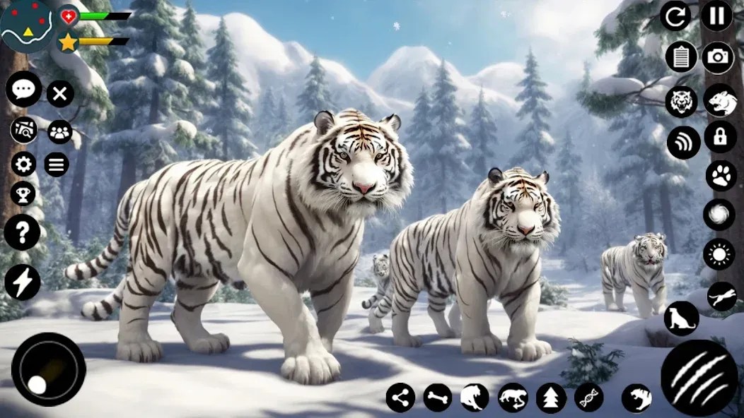 Arctic White Tiger Family Sim  [МОД Все открыто] Screenshot 3