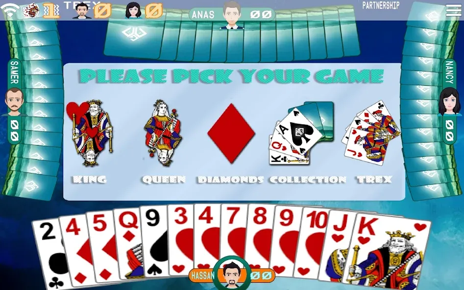 Golden Card Games Tarneeb Trix (Голден Кард Геймс Тарниб Трикс)  [МОД Бесконечные монеты] Screenshot 3