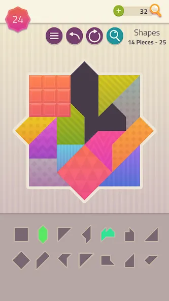 Polygrams - Tangram Puzzles (Полиграммы)  [МОД Mega Pack] Screenshot 4