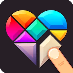 Скачать взломанную Polygrams - Tangram Puzzles (Полиграммы)  [МОД Mega Pack] - последняя версия apk на Андроид