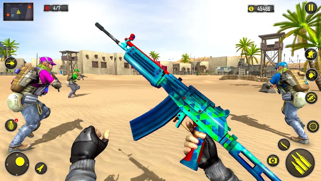 Fps Shooting Strike: Gun Games  [МОД Много денег] Screenshot 1